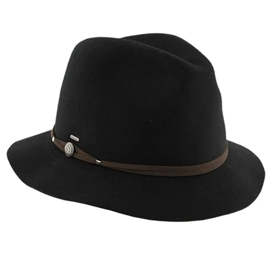 Ladies Mid Brim Hat ~ Matilda (black) Kooringal