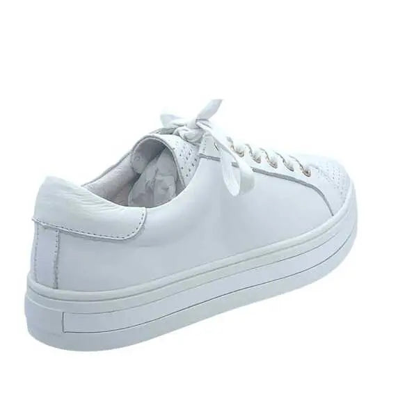 Paradise Leather Sneakers ~ White alfie Evie Style House Fashion