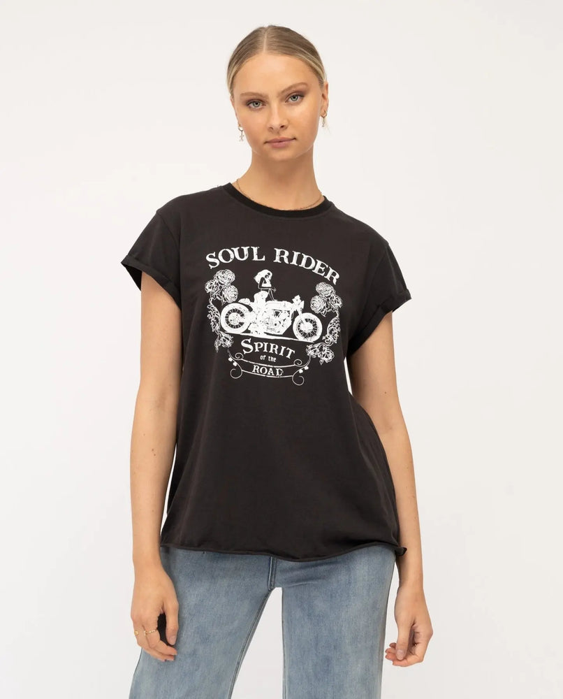 Soul Rider Vintage T Shirt - Black Paper Heart