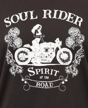 Soul Rider Vintage T Shirt - Black Paper Heart